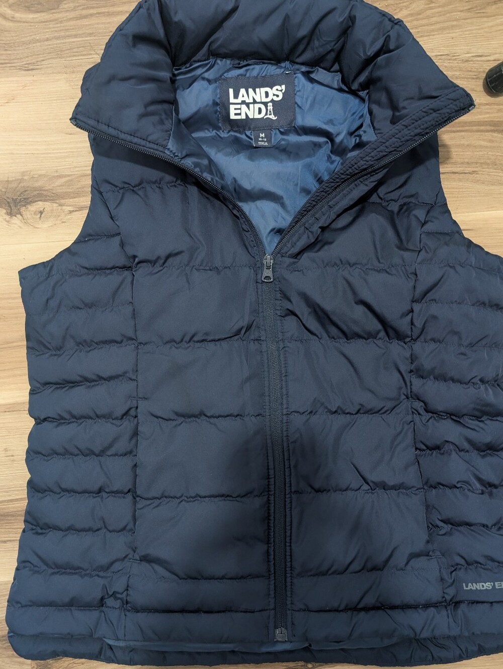 Land's End Puffer Short Sleeve Jacket Royal Blue Size M Unisex BNWOT